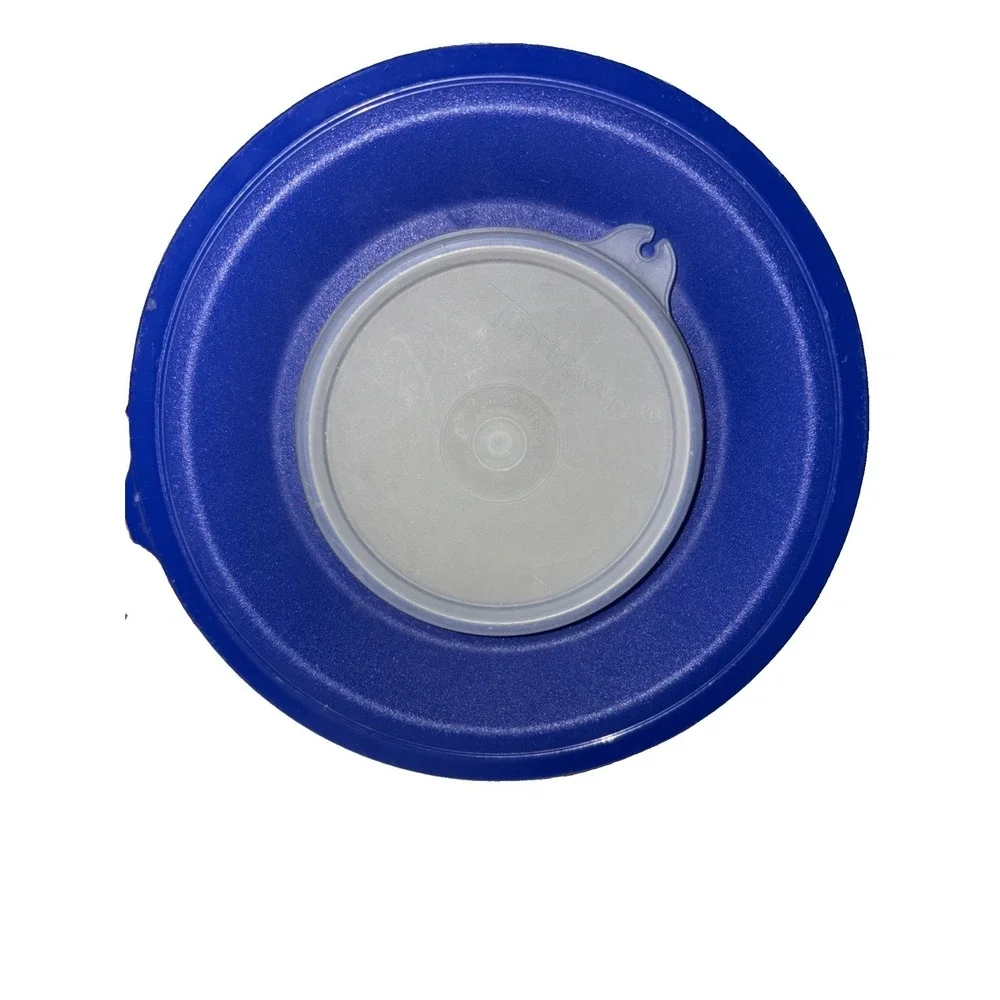 Vtg Tupperware Mix-N-Store Measuring Pitcher 8 Cup 2L Blue 1629E 2-Piece Lid USA